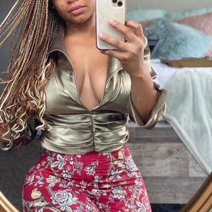 Polyester Blouse from Dress Barn | Size L